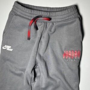 Nike Jordan Gray Joggers with Red Details